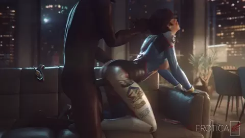 D.Va's fan date escalates from coffee meet to casting couch. (blacked) [VGErotica]