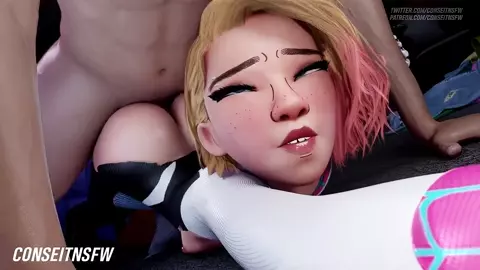 Spider Gwen Burning The Midnight Oil [White][Conseitnsfw]