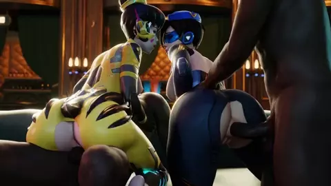 Tracer And D.Va [Blacked][Cadet][SaveAss]