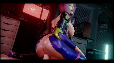D.Va On Dildo [Default][Megaera][4K]