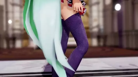 Hatsune Miku Conqueror Undress Dance Hentai MMD 3D Green Hair