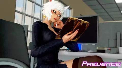 Y'shtola growing in the office.