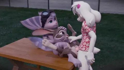 Rivet/Judy/Ralsei threesome