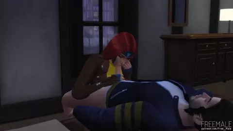 JEAN GREY WITH WOLVERINE 720P
