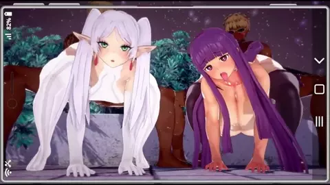 Frieren & Fern having a foursome olutdoors [Wily27]