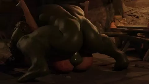orc and woman