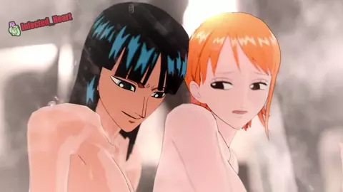 Robin x Nami Shower Yuri pt 1 (Pre Timeskip) [Infected_Heart]