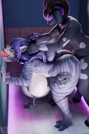 silver-gray furry thing at a party