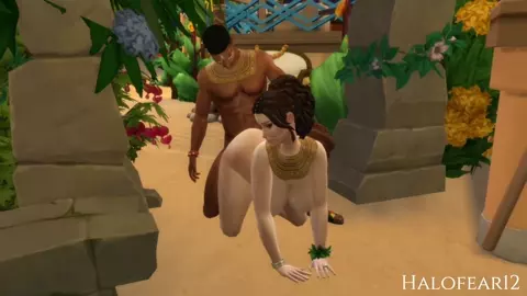 African dominates tribewife in front of father & son (experiment scenes)