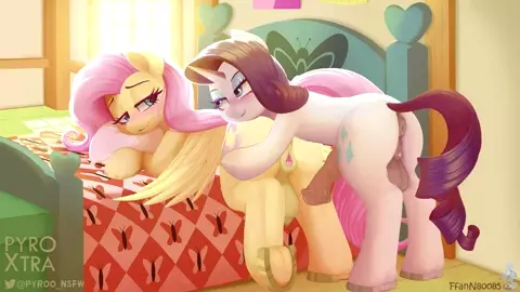 FluttershyFan - Rarity impregnates Fluttershy