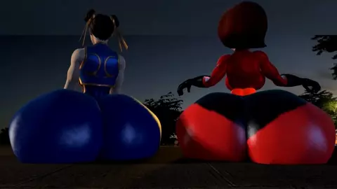 Chun Li Vs Helen Parr Stanky Booty battle