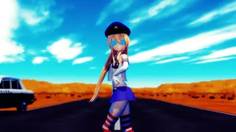Shimakaze - Queencard [MMD R15] Hamselvish