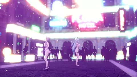 (Aqua & Lamy) SEXDance Guerrilla live performance on the street (Naked) [ブラン]
