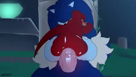 Knuckles riding Werehog