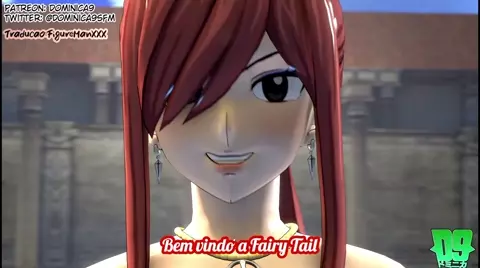 Erza Scarlet Trains two Recruits by Fucking them Traduzido PT-BR