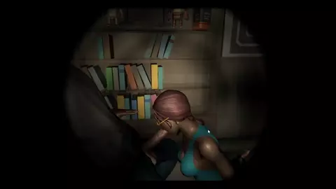 Feeding Lara Croft some cum