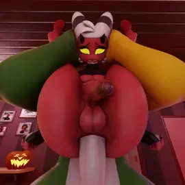 Gummigoo giving Moxxie his "Halloween treat"