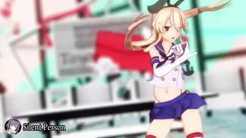 Shimakaze - Hate It! Hate It! Huge Ego! [MMD R18]