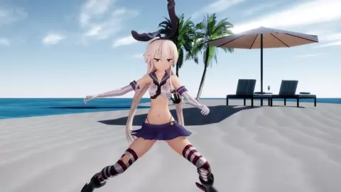 Shimakaze - Butterfly [MMD R18] Dare Demonai