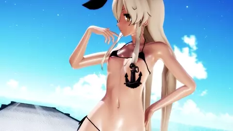 Shimakaze - Love Me If You Can [MMD R18] Gib