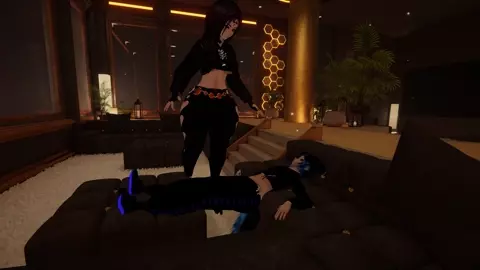 VRCHAT Adult Raven Cosplayer Facesitting