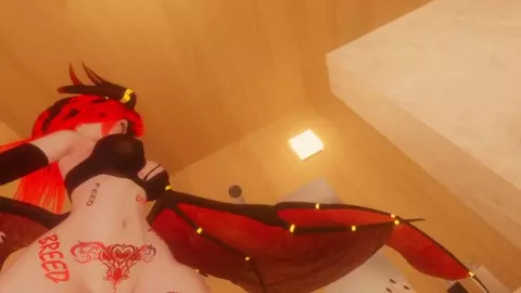 VRCHAT Thick Nude Succubus Facesitting POV