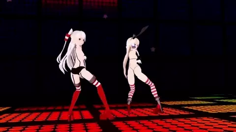 Shimakaze & Amatsukaze - Chocolate Cream [MMD R15] west4826