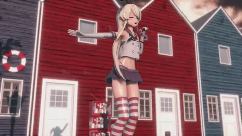Shimakaze & Amatsukaze - Viva Happy [MMD R18] LeyLineWalker