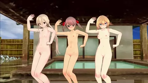 Shimakaze, Libeccio & Prinz - Deep Blue Town [MMD R18] mikumikuJackD