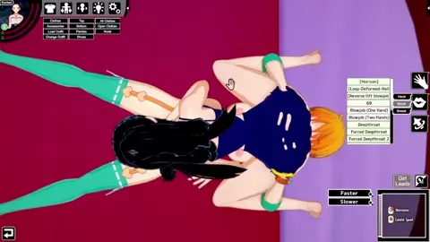 Nami and Nico futa hentai sex
