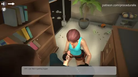 Lara Croft Titjob scene
