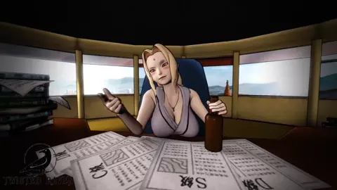 Tsunade teaching Sakura a new  jutsu