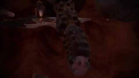 Cockroach breeding stranded Futanari portal dick