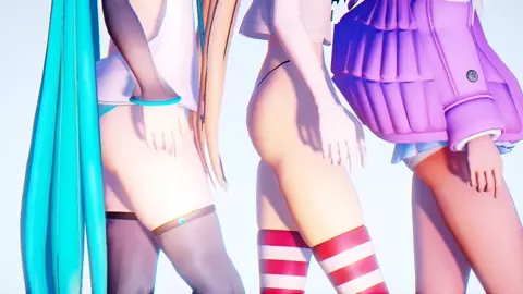 Shimakaze, Ro500 & Miku - Conqueror (panties and pussy only) [MMD R18] EasyKGDA