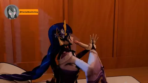 Raiden Shogun give you handjob and blowjob 3D Animation Genshin Impact