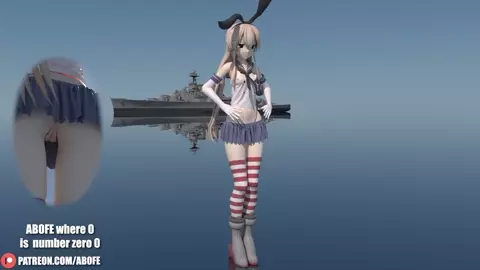 Shimakaze - Psycho [MMD R18] ABOFE