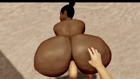 Ebony Dawh Throwing Ass Back On Long Cock