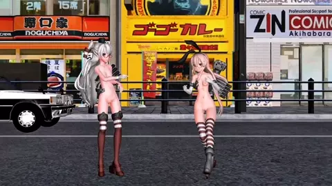 Shimakaze & Amatsukaze - Suspicious Woman [MMD R18] F104
