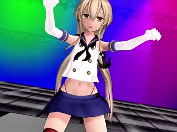 Shimakaze - Vifta Med Handerna [MMD R18] Aoinu11