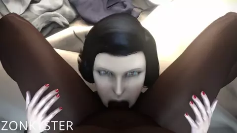 Elizabeth proving why she's the Bioshock Throat G.O.A.T. (black+alt) [Zonkyster]