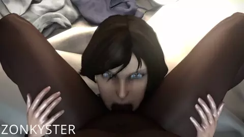 Elizabeth proving why she's the Bioshock Throat G.O.A.T. (black) [Zonkyster]