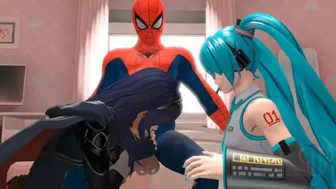 Lucina x Spider-Man x Hatsune Miku