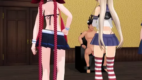 Shimakaze joins the cum extraction game [MMD R18] Masahira