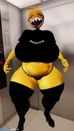 Toy chica elevator flashing