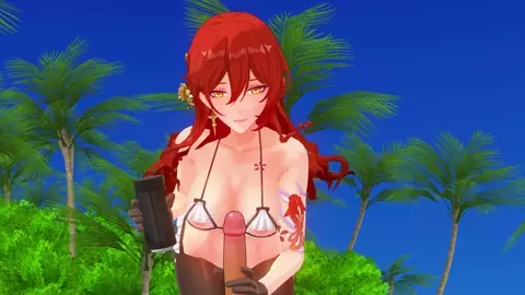 Himeko Onahole Handjob