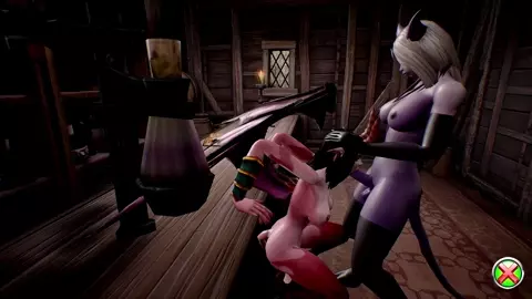 Futa Draenei bang Succubus