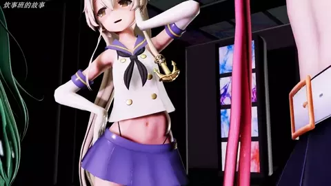 Shimakaze, Yamakaze & Kawakaze - Persecution Complex Cellphone Girl [MMD R18] Chuishi