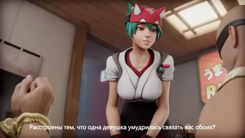 Another Unlucky Day for Kiriko [RUS SUB] [White] [Aphy3d]