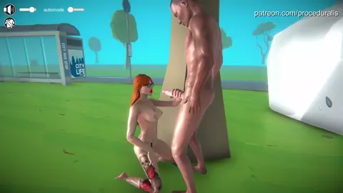 Nudists fuck in park
