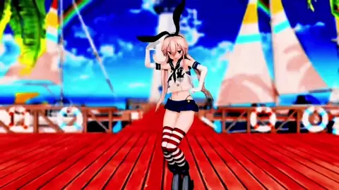 Shimakaze - Deep Blue Town [MMD R15] Sima